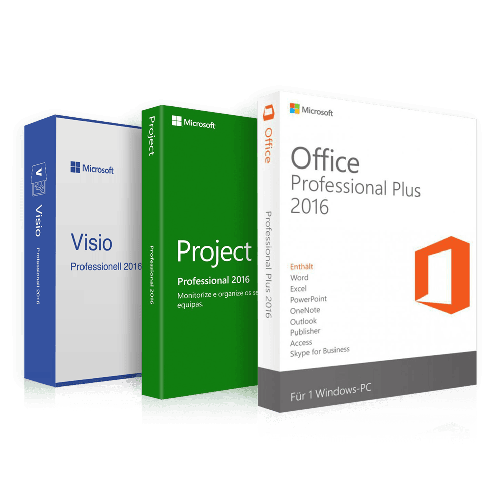 Office 2016 Professional + Visio 2016 Professional + Project 2016 Professional | Bundle